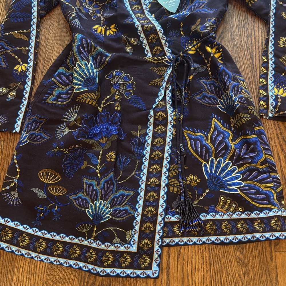 FARM Rio Floral Wrap Mini Dress SM - Picture 4 of 15